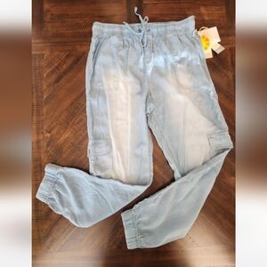 *NWT* C&C CALIFORNIA Chambray Pull On Jogger Cargo Pants | Large